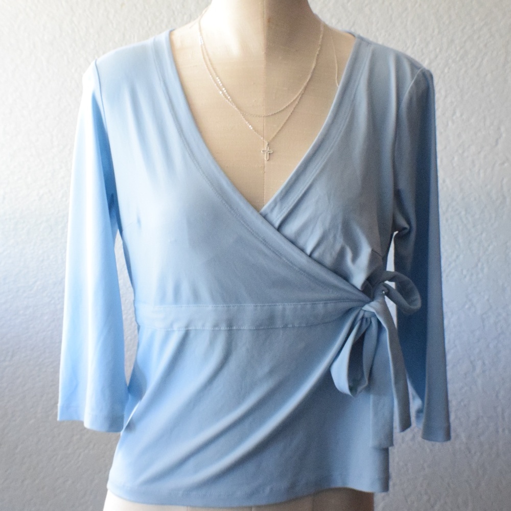 Pastel Blue Cross Body Top